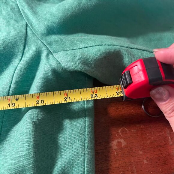 JM Collection 100% Linen Women's 16 Plus Green Chartreuse Blazer City Jacket - Picture 10 of 11